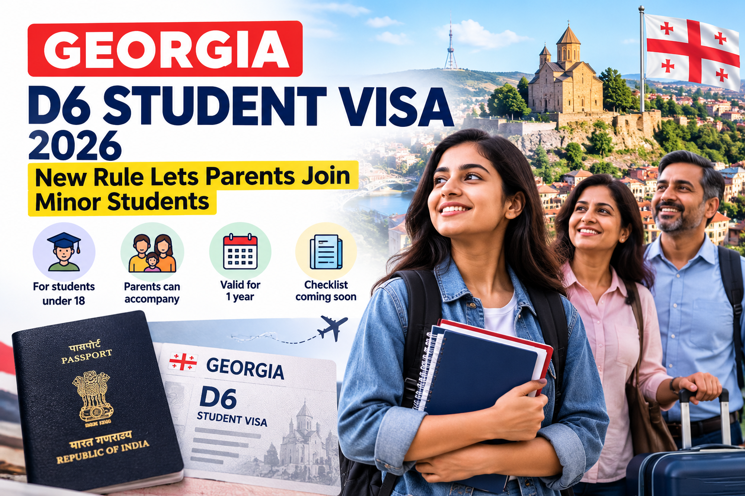Georgia D6 Student Visa 2026 for minor students and parents