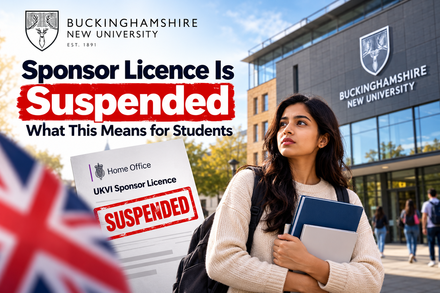 Buckinghamshire New University student sponsor licence suspension and its impact on international students